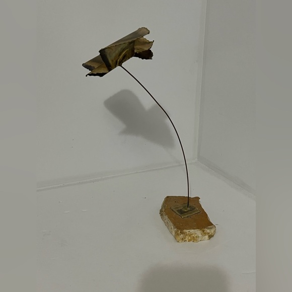 Vintage MCM Brutalist Burnt Brass (?) Bird Sculpture - Picture 10 of 11